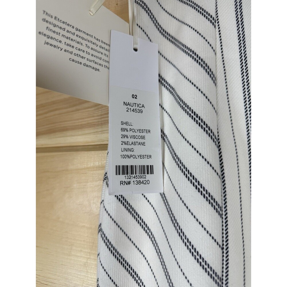 Etcetera, Pencil Skirt featuring a white and black pinstripe Women’s 2 NWT! - Picture 4 of 5